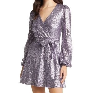 LNL Sequin Long Sleeve Dress